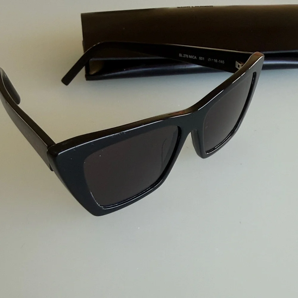 Saint Laurent SL 276 Mica Cat-Eye Sunglasses- Black - Picture 10 of 17